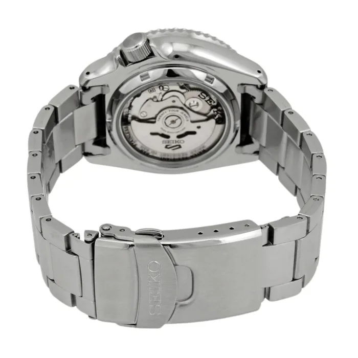 Seiko 5 Sports Automatic Black Dial Silver Steel Strap Watch For Men - SRPD57K1 - Image 10